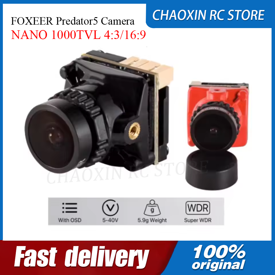 Drone Racing Camera - FOXEER Predator5 Camera NANO 1000TVL 4:3/16:9