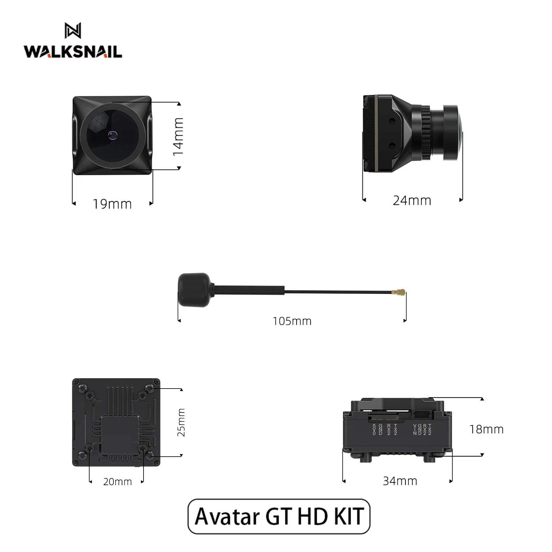 Walksnail Avatar GT HD KIT 2W  - Drone Racing Antenna 评论和价格