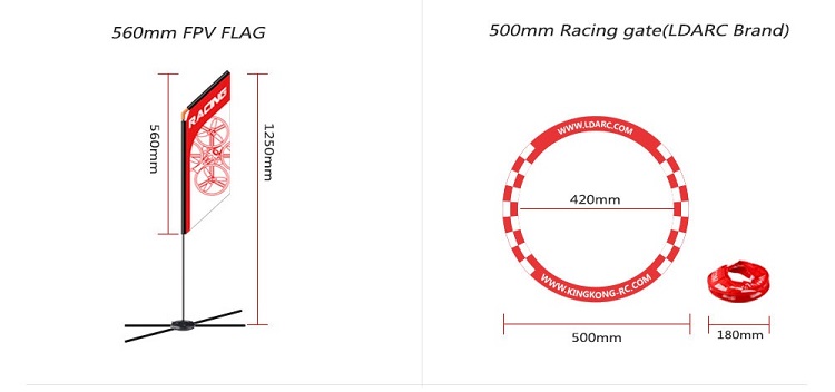 560mm FPV Racer Flag Drone Qua - Drone Racing Gate 评论和价格