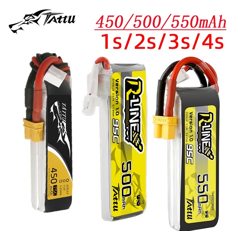 3Pcs NEW TATTU 450/500/550mAh  - Drone Racing Battery 评论和价格